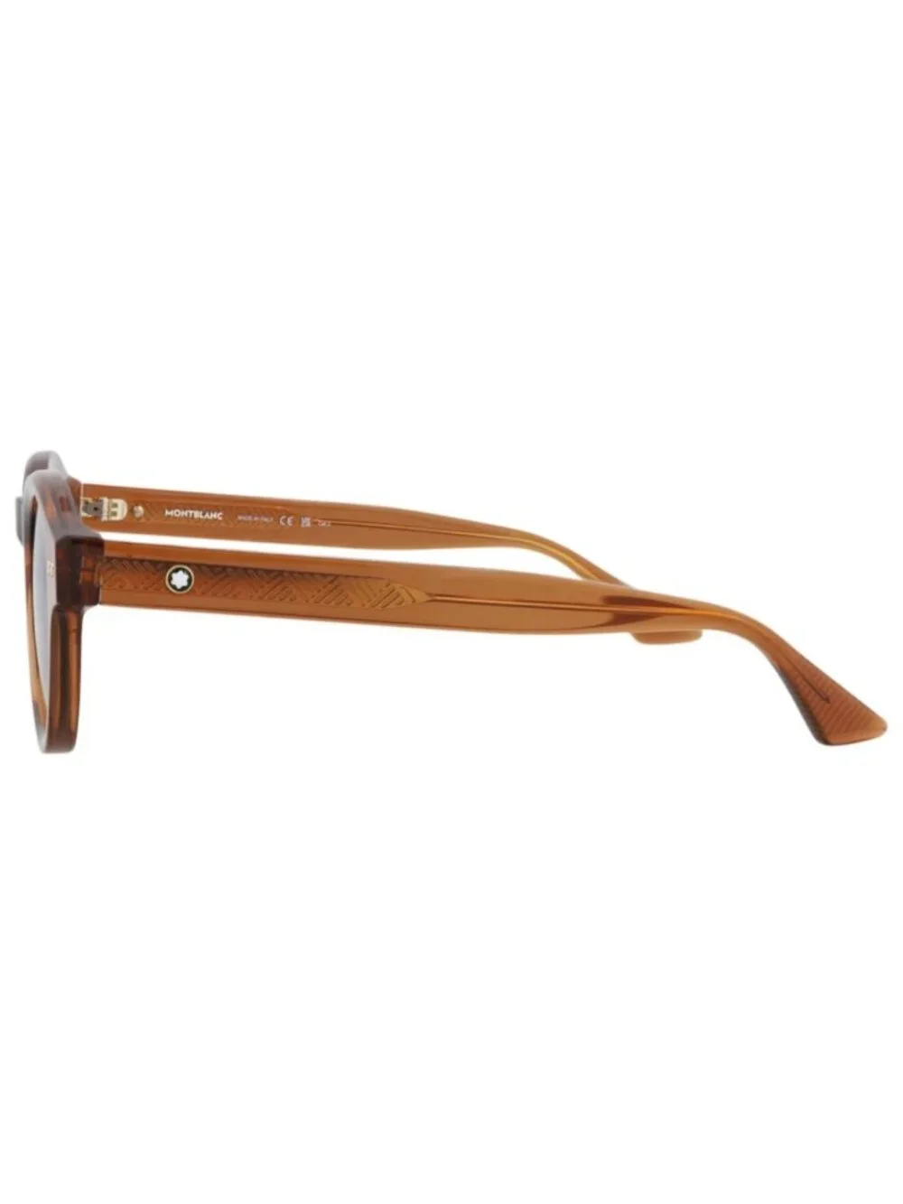 New Montblanc Women's Sunglasses Round Oval Recycled Acetate Frame Mens Brown